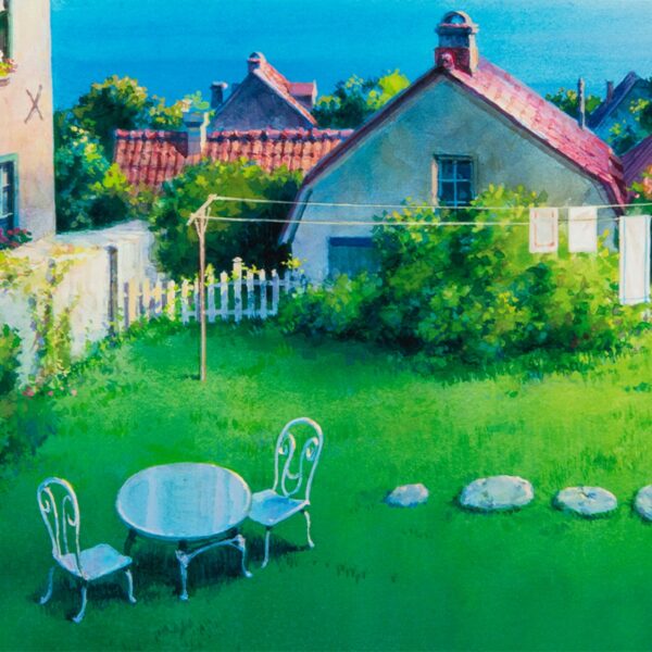 Japonism AnimeArt Ghibli Museum Window Gigi Sea View05