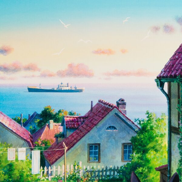 Japonism AnimeArt Ghibli Museum Window Gigi Sea View10