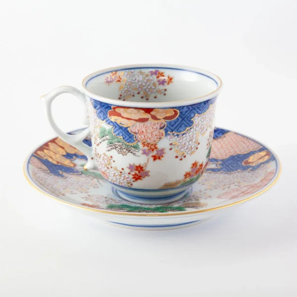 Japonism Arita Spring Autumn Cup Saucer Set01