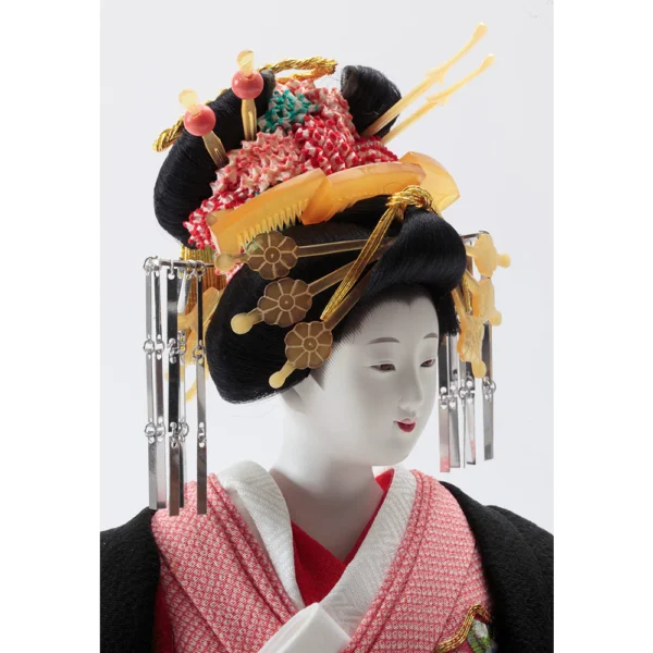 Japonism Doll Oyama Geisha Tayu Silk Kimono Black03
