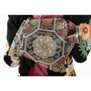 Japonism Doll Oyama Geisha Tayu Silk Kimono Black13