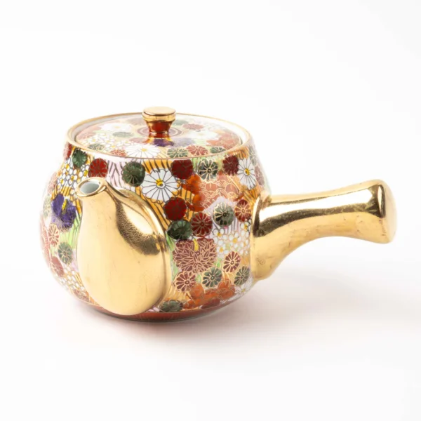 Japonism Kutani Blooming Flowers Tea Set02