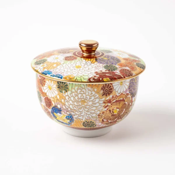 Japonism Kutani Blooming Flowers Tea Set03