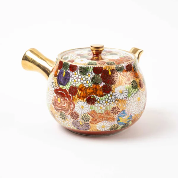 Japonism Kutani Blooming Flowers Tea Set04