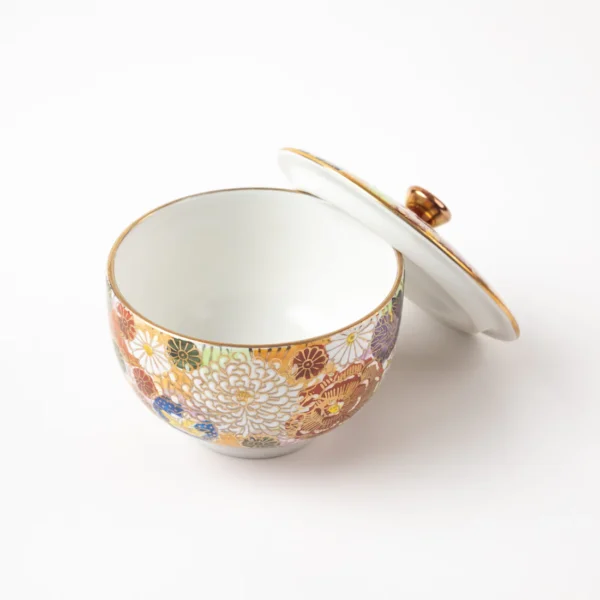 Japonism Kutani Blooming Flowers Tea Set05