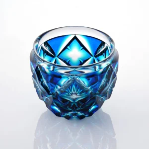 Japonism Satsuma Kiriko Sake Cup Lapis Green03