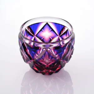 Japonism Satsuma Kiriko Sake Cup Lapis Red02