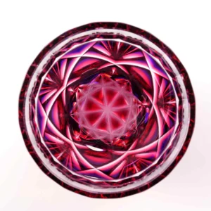 Japonism Satsuma Kiriko Sake Glass Lapis Red02