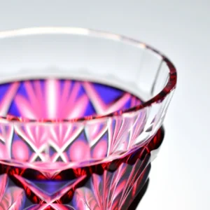 Japonism Satsuma Kiriko Two Color Sake Glass Cut251 108