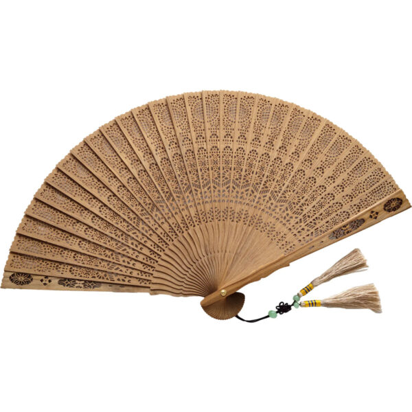Japonism Sensu 024 Sandalwood Fan Mukohi Hollyhock Paulownia Box0