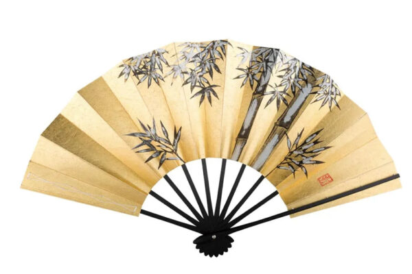 Japonism Sensu 7 15 Honmi Foil Couple Carp Bamboo02