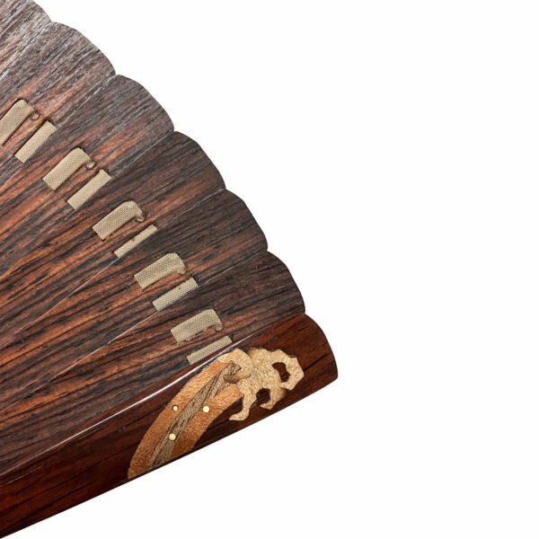 Japonism Sensu Valedo Firenze Namiura Leather Fan Paulownia Box03