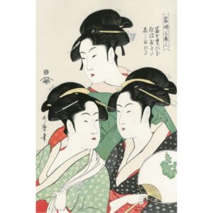 Japonism Ukiyoe Kitagawa Utamaro Three Favorite Beauties