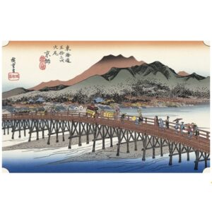 Japonism Ukiyoe Sanjyo Ohashi Kyoto 53 Stations Tokaido