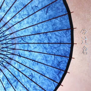 Japonism Wagasa Black Bamboo Unryu Paper Blue Gray02