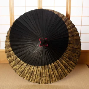 Japonism Wagasa Chrysanthemum Arabesque Gold01