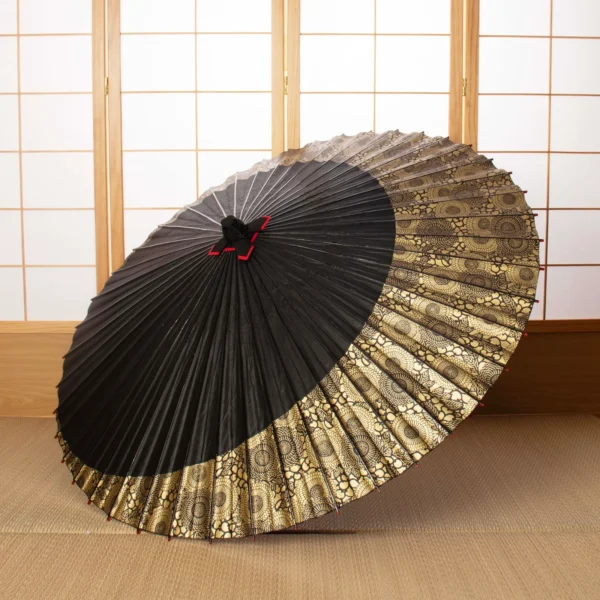 Japonism Wagasa Chrysanthemum Arabesque Gold02