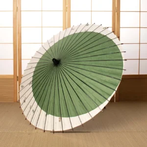 Japonism Wagasa Fresh Greenery Clover Tsukiyakko Bambo Parasol01