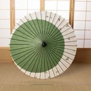 Japonism Wagasa Fresh Greenery Clover Tsukiyakko Bambo Parasol02