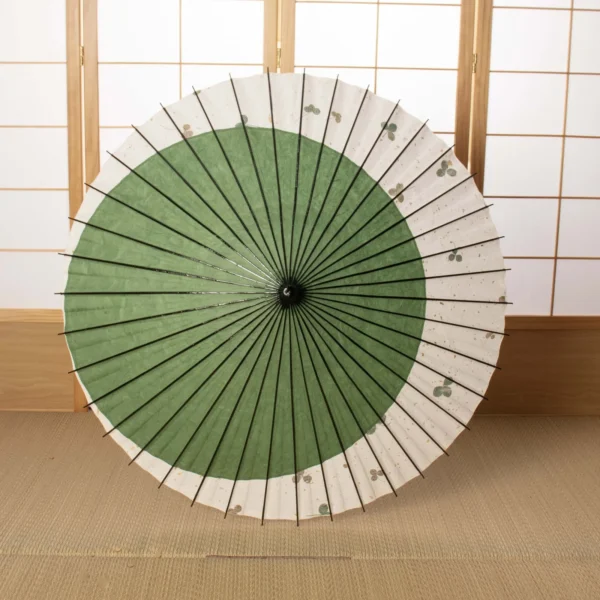 Japonism Wagasa Fresh Greenery Clover Tsukiyakko Bambo Parasol02