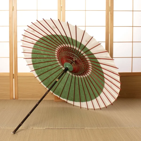 Japonism Wagasa Fresh Greenery Clover Tsukiyakko Bambo Parasol03