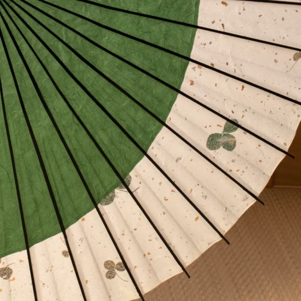 Japonism Wagasa Fresh Greenery Clover Tsukiyakko Bambo Parasol05