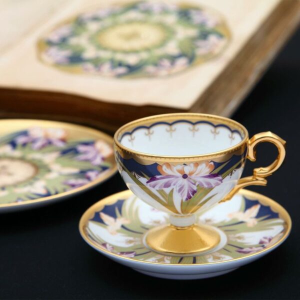 Pece Flower Collection Cup and Saucer Iris02