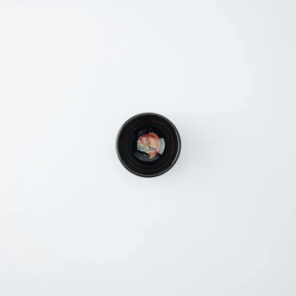 SWIMMING RED SEA BREAMWajima lacquerware guinomi sake cup06