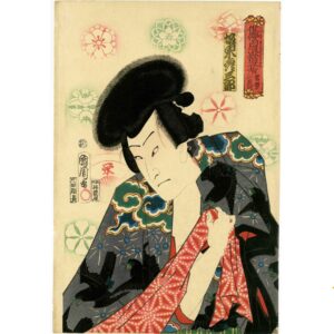 Ukiyoe Actor Shiranami Toja Nizaemon Kumogiri Hikosaburo Bando