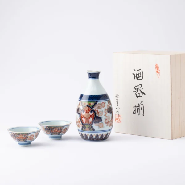 YAZAEMON OLD IMARI SAKURA SAKE SET02