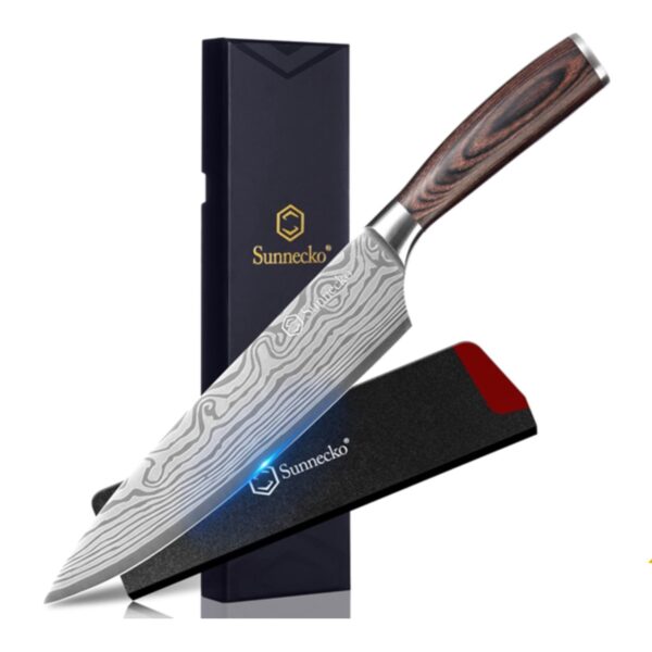 Premium Japan Cooking Sunnecko Chef's Knife, 8.0 inches