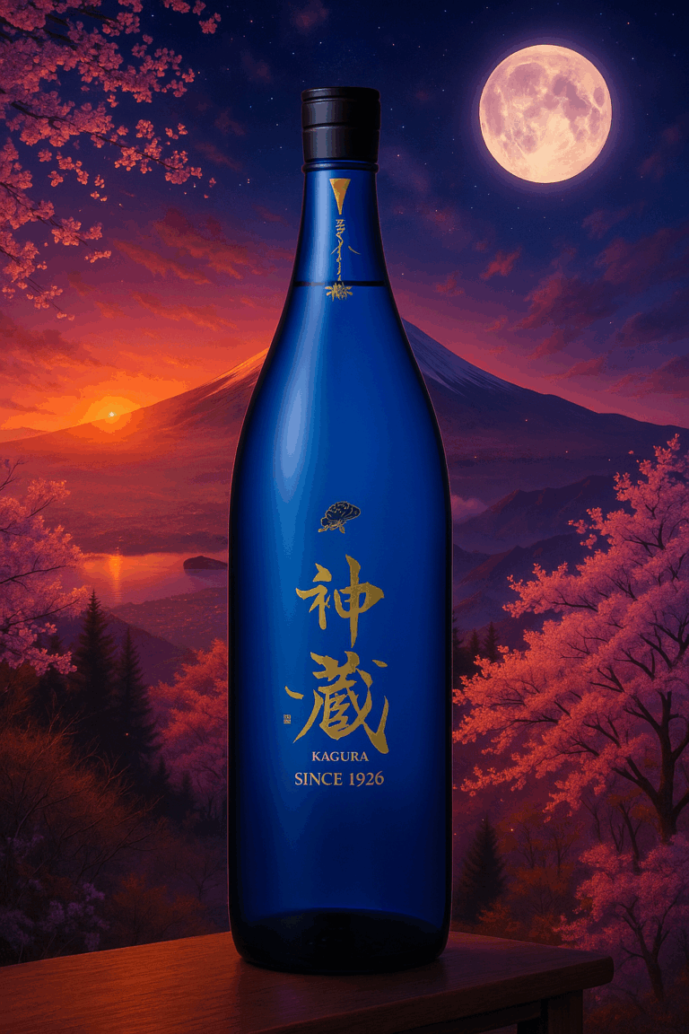 Kagura Jizake Sake under Moonlit Fuji