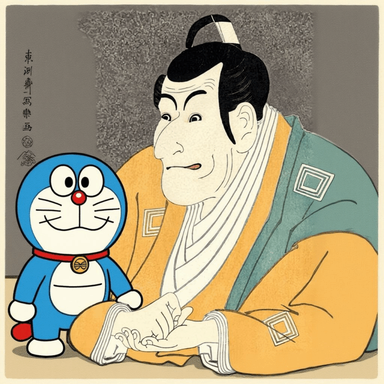 Doraemon Meets Ukiyo-e — A Dialogue Across Time
