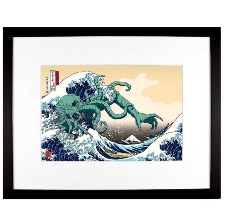 Cthulhu Ukiyo-e – The Great Wave of Kanagawa Reimagined