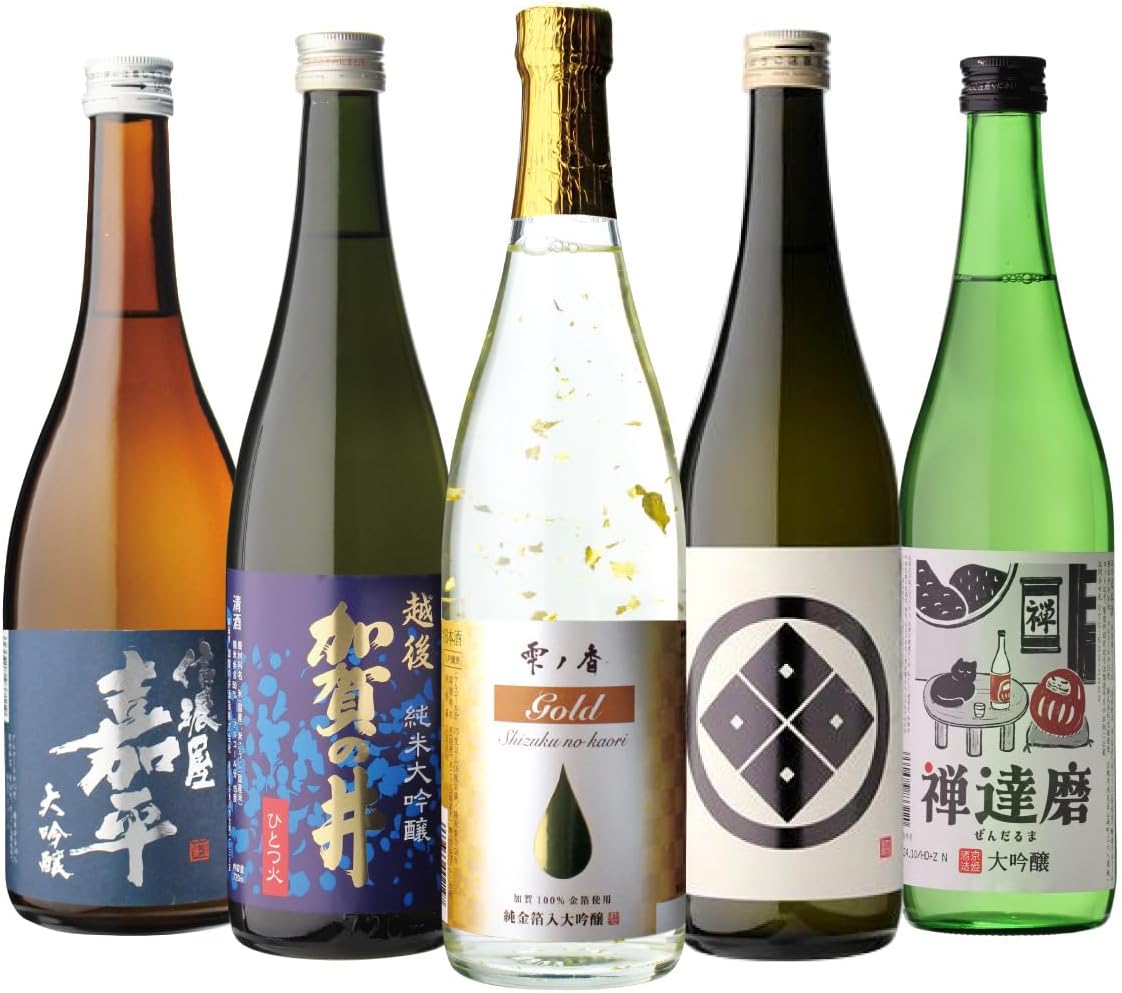 Sake highest rank Daiginjo 720ml 5 bottle set 4 bottles sake