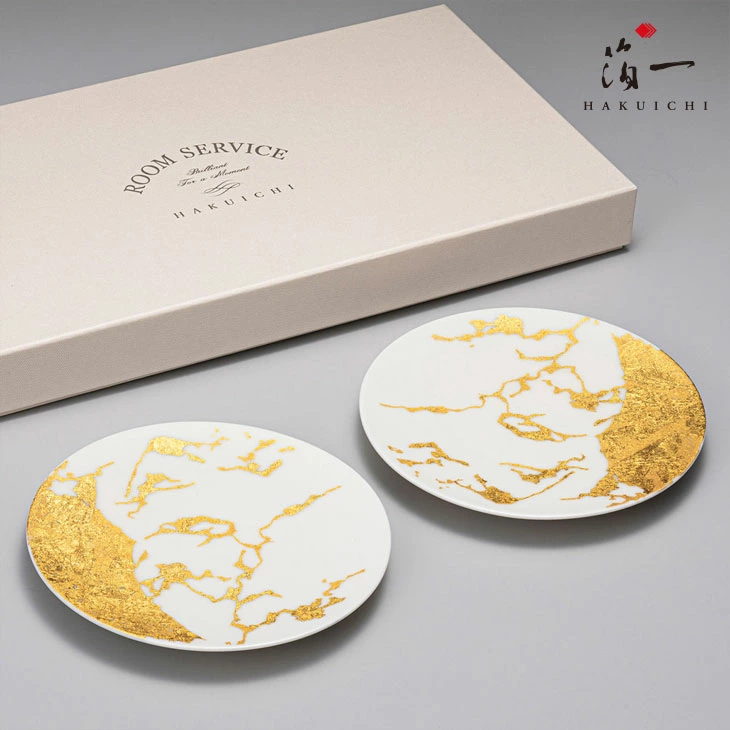 Gold leaf Mable Plate - Image 2